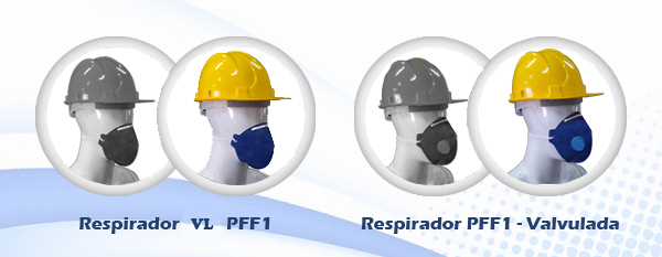 Respirador VL PFF1 e Respirador PFF1 valvulada